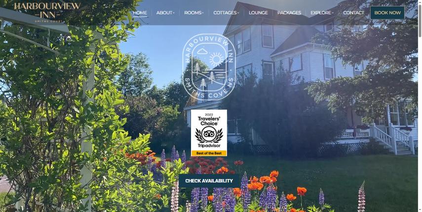 The Harbour View Inn website homepage