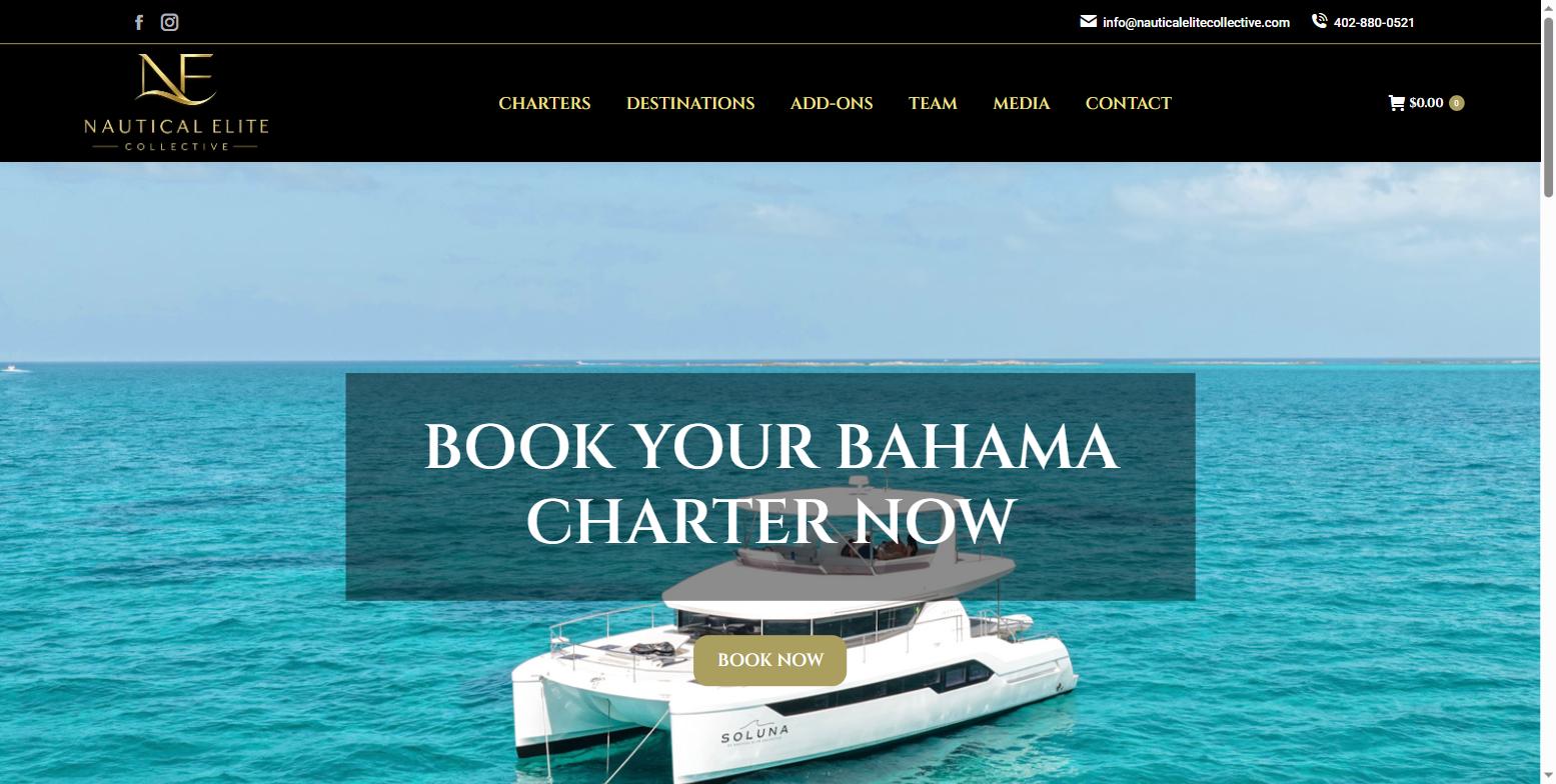 Nautical Elite Collective website homepage